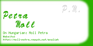 petra moll business card